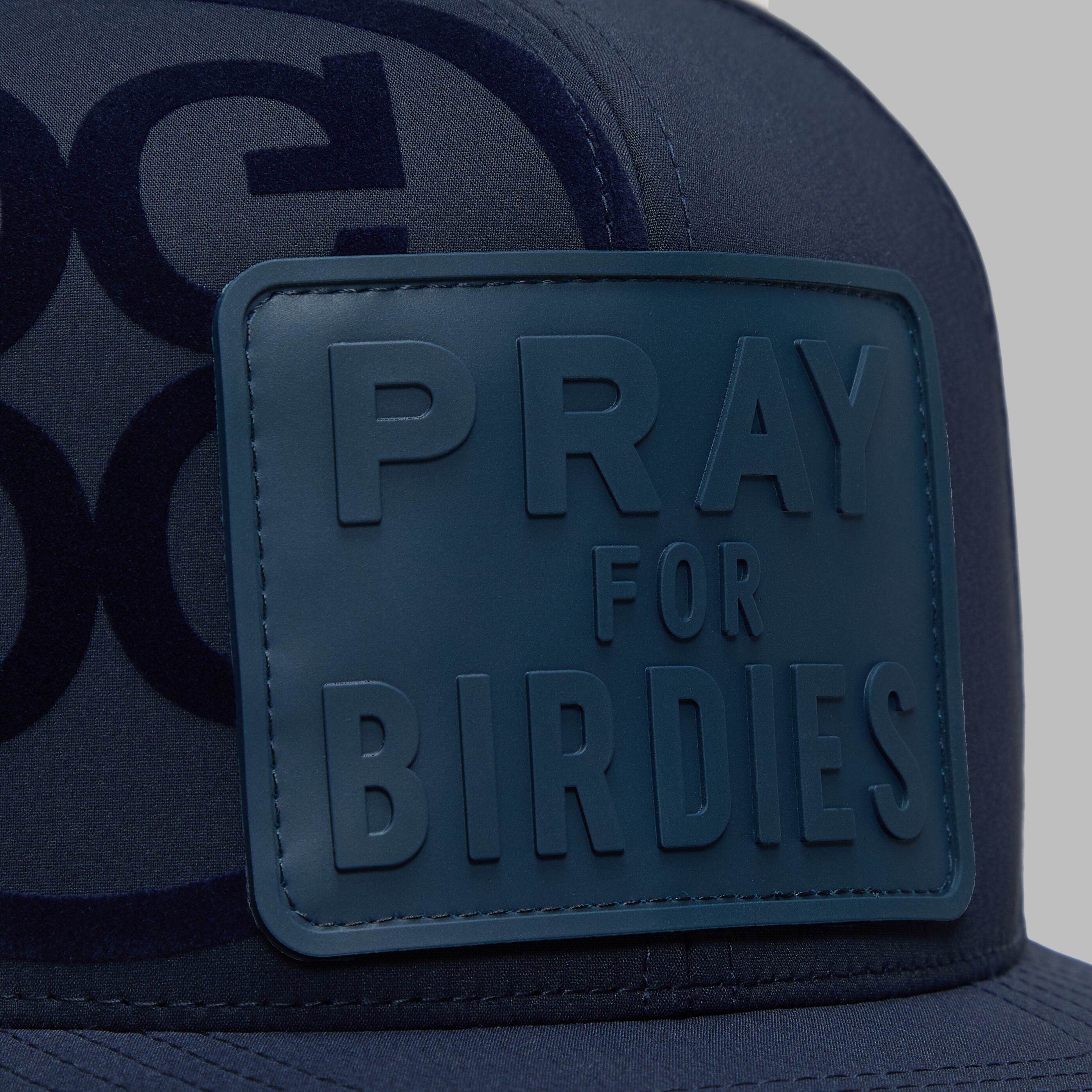 PRAY FOR BIRDIES PATCH PERFORATED DELTA HAT |HATS