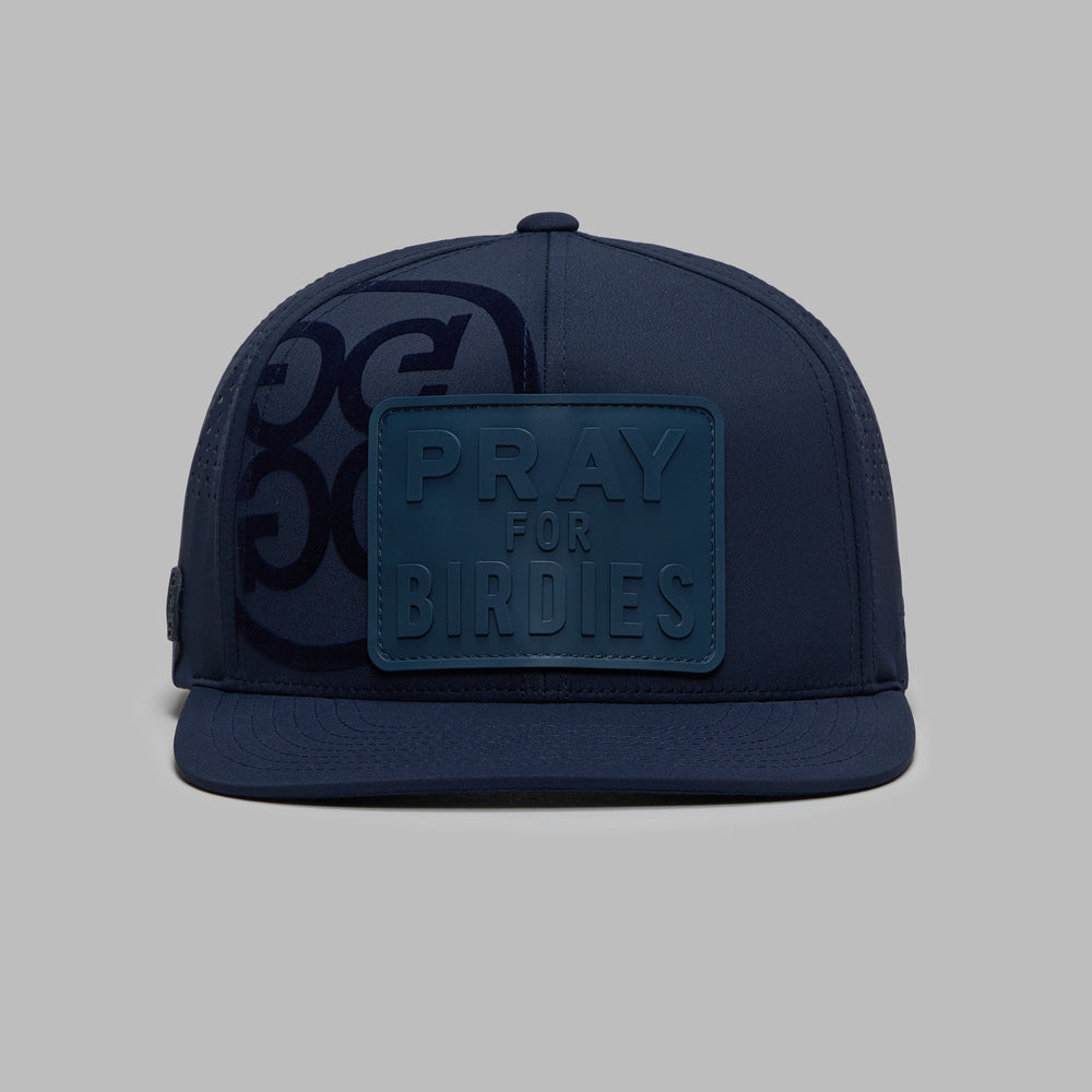 PRAY FOR BIRDIES PATCH PERFORATED DELTA HAT |HATS
