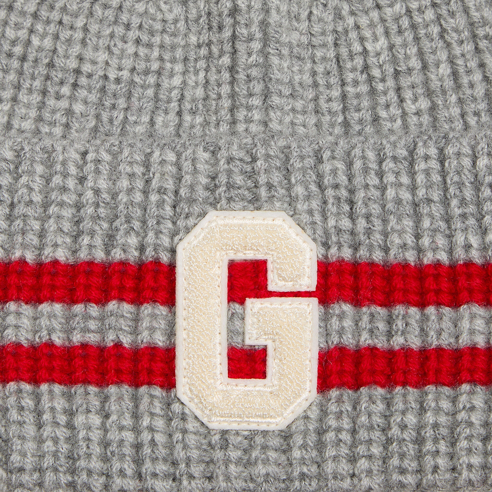 STRIPED IT LETTER G WOOL CASHMERE BEANIE