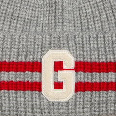STRIPED IT LETTER G WOOL CASHMERE BEANIE