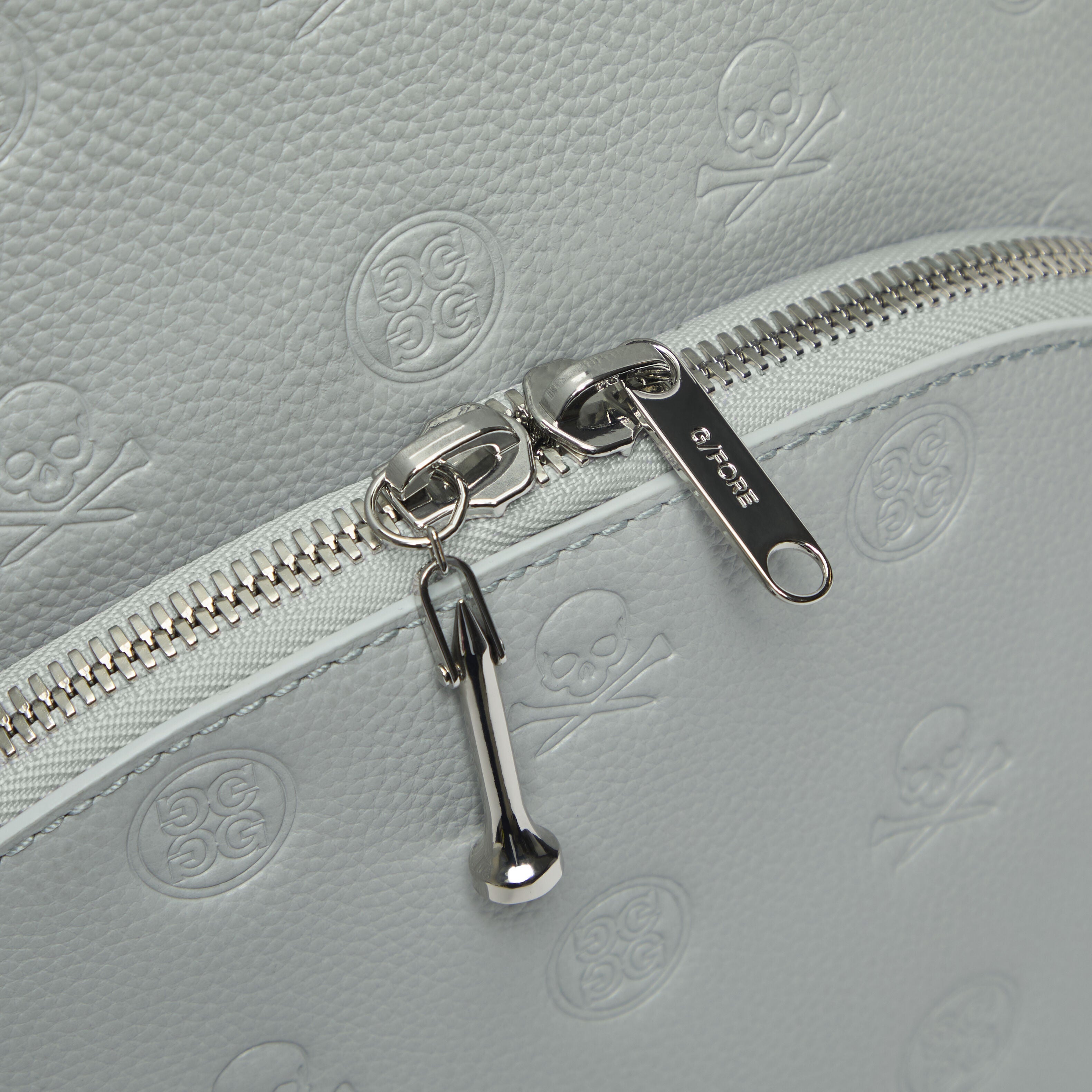 EMBOSSED SKULL & TEES LEATHER BACKPACK