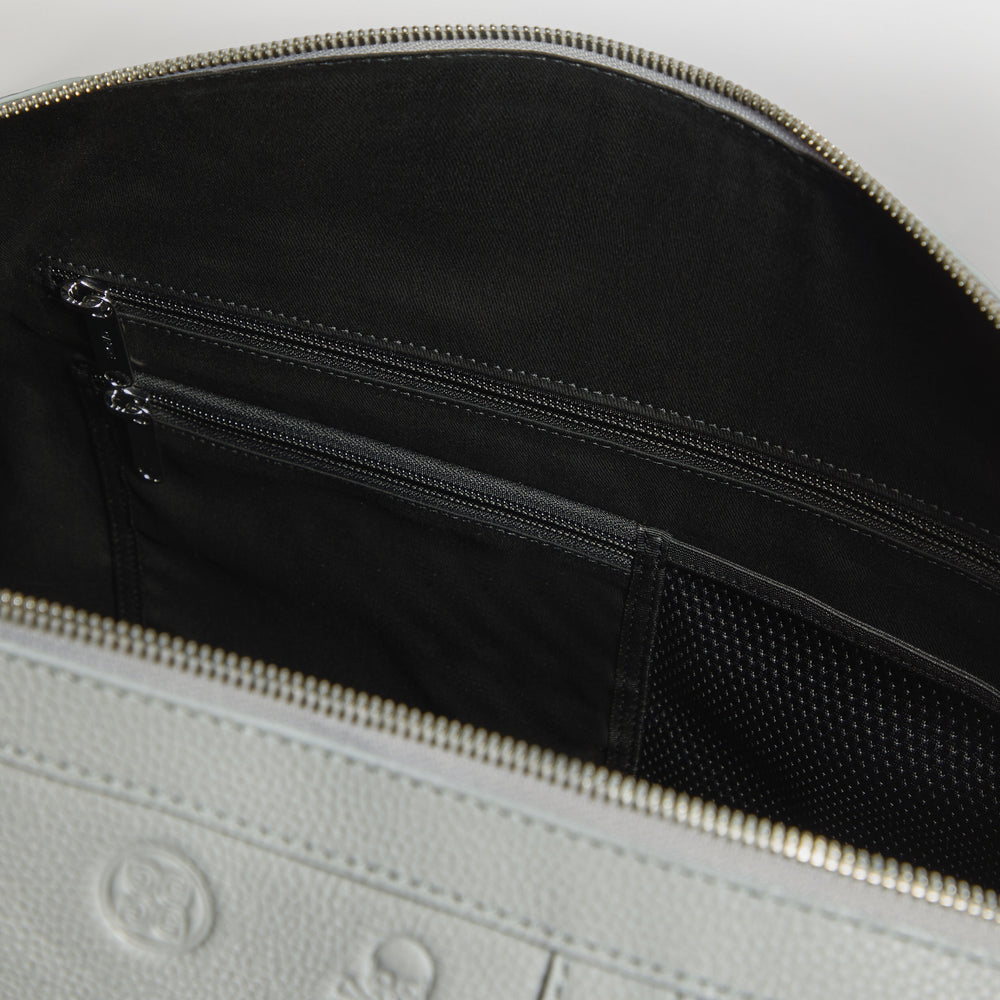 EMBOSSED SKULL & TEES LEATHER WEEKENDER