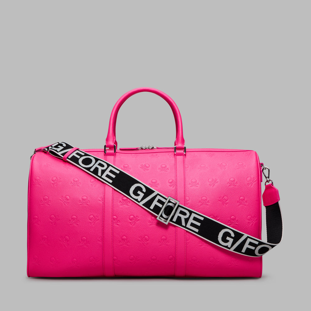 EMBOSSED SKULL & TEES LEATHER WEEKENDER