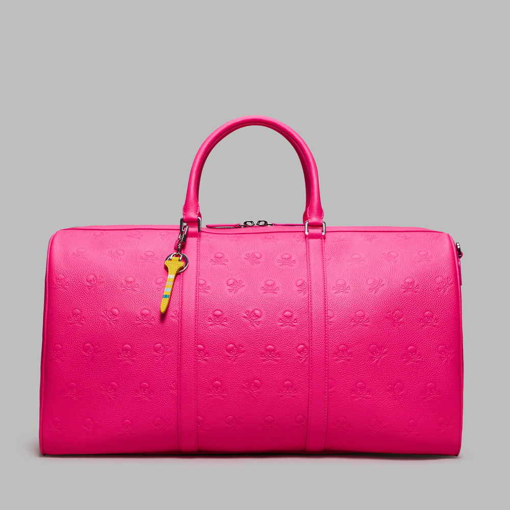 EMBOSSED SKULL & TEES LEATHER WEEKENDER