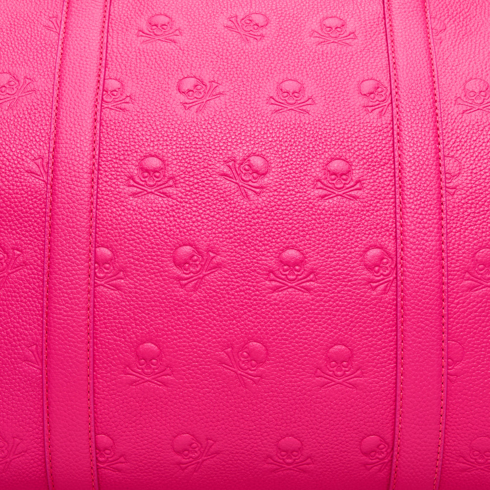 EMBOSSED SKULL & TEES LEATHER WEEKENDER