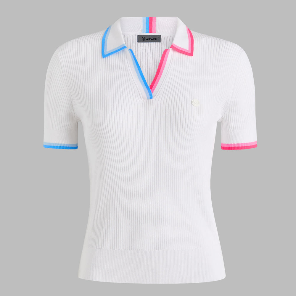JOHNNY COLLAR COTTON BLEND RIB POLO