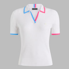 JOHNNY COLLAR COTTON BLEND RIB POLO