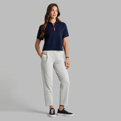 1/4 ZIP SHORT SLEEVE SWEATER POLO