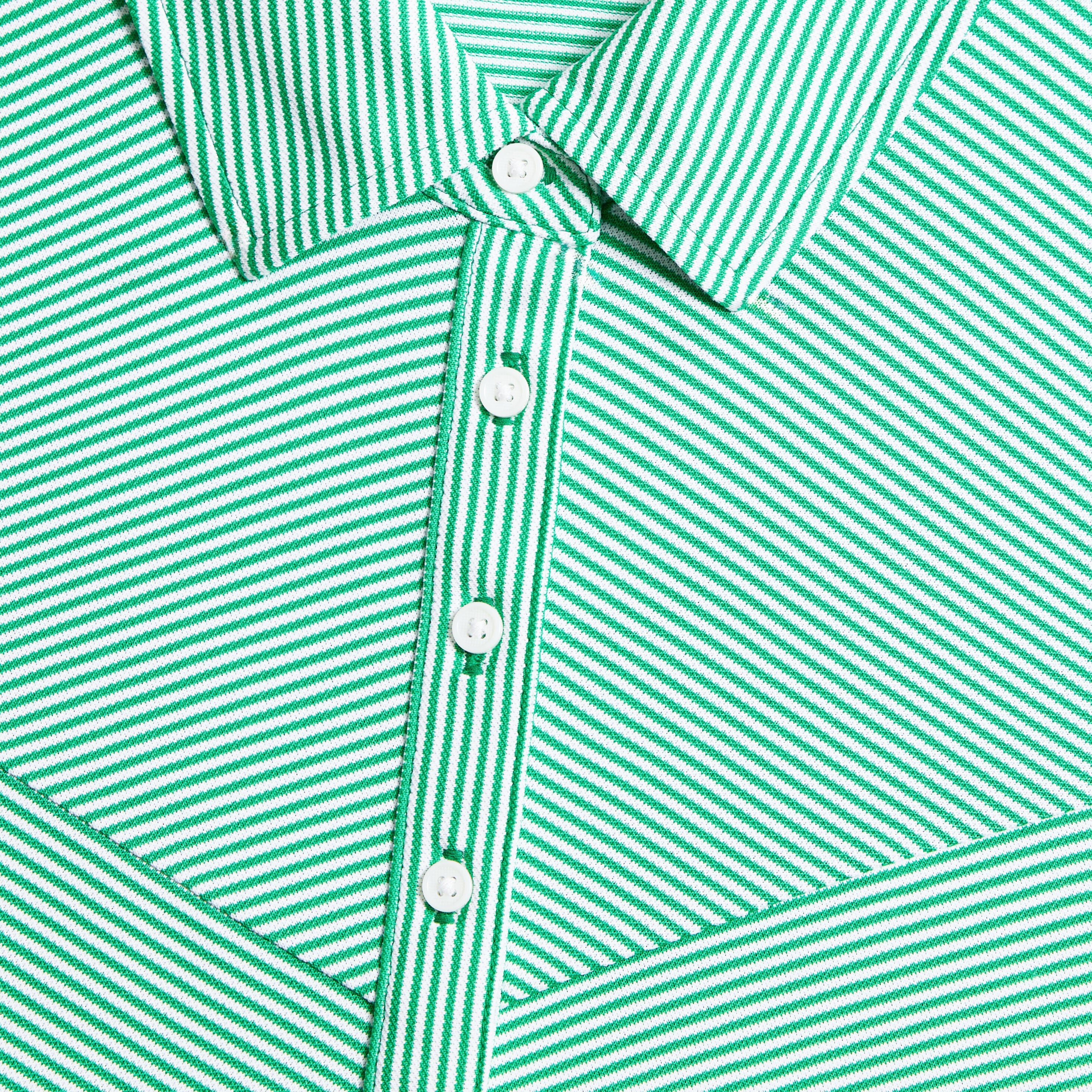 CHEVRON STRIPE TECH PIQUÉ SLEEVELESS POLO