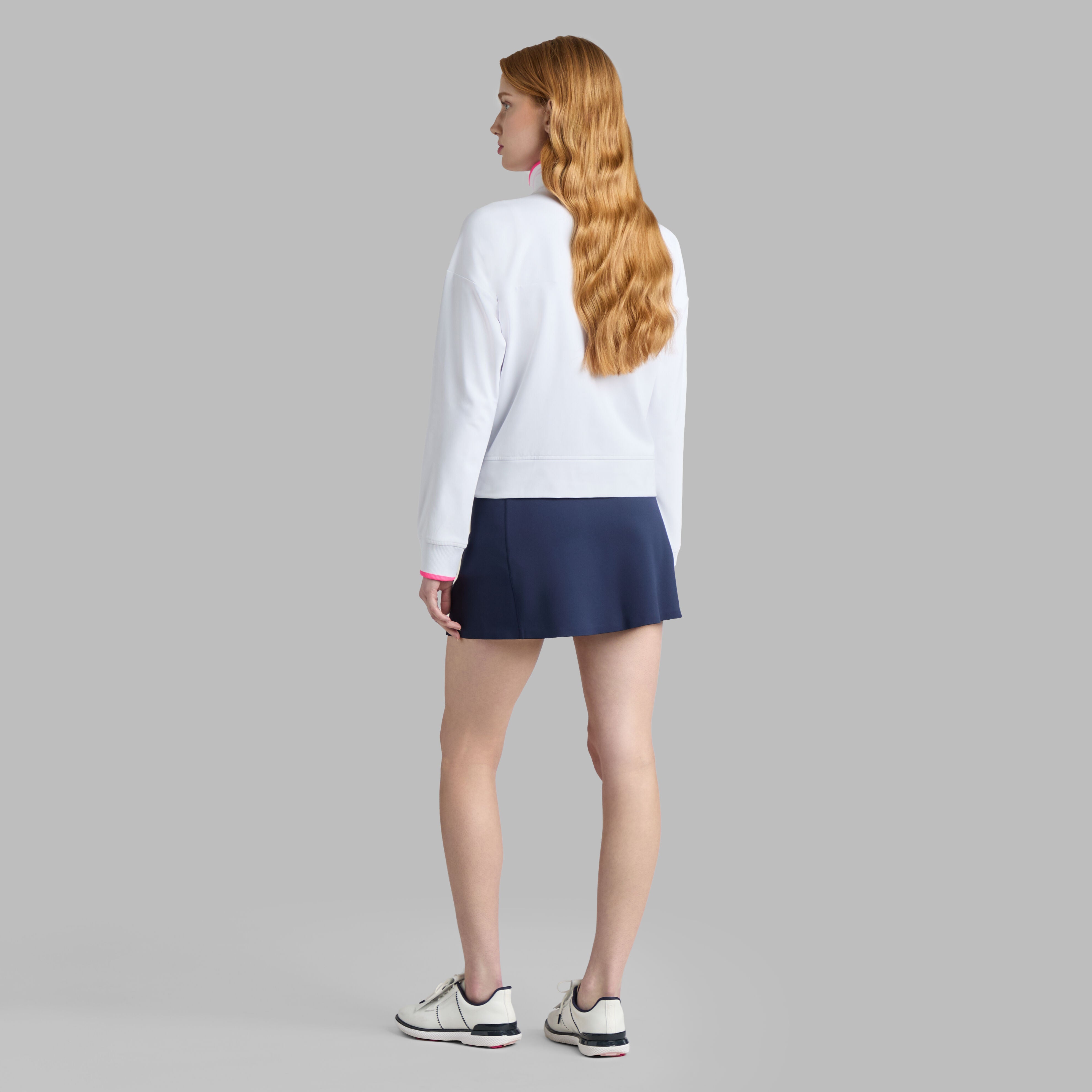 BRUSHED BACK STRETCH PULLOVER