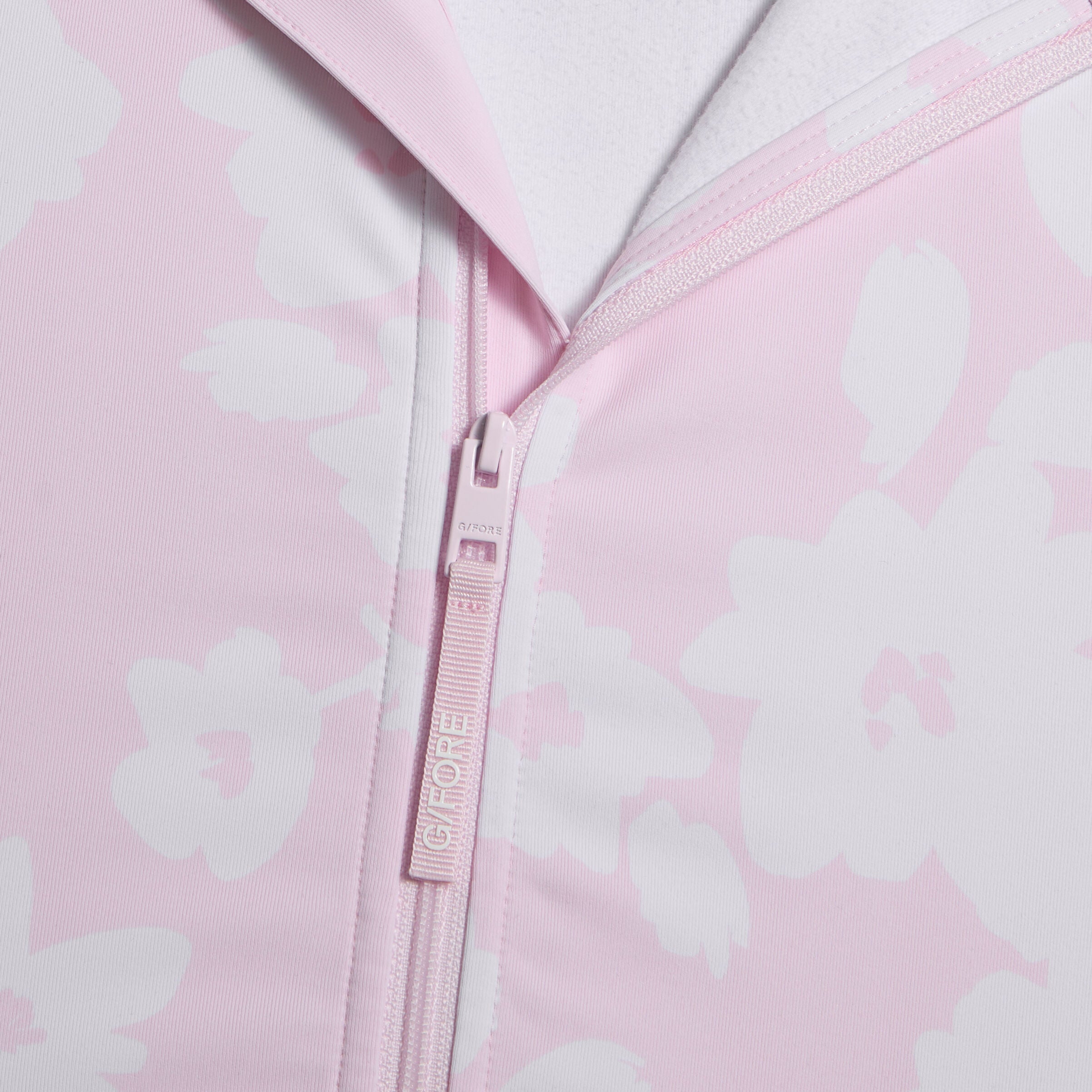 PRINTED BRUSH BACK STRETCH PULLOVER