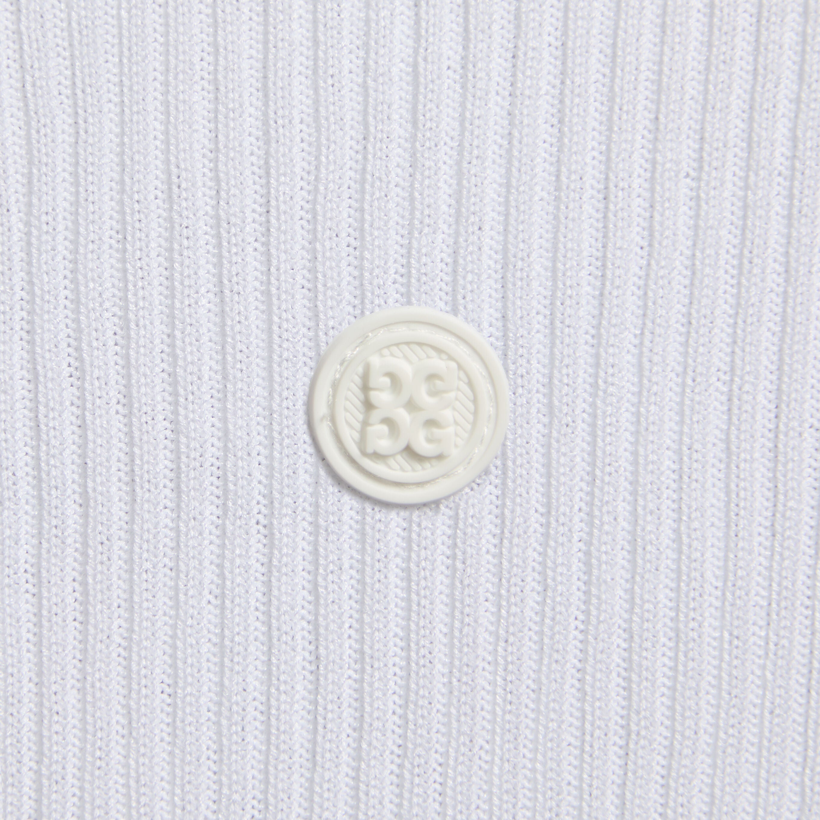 COTTON BLEND RIB KNIT FITTED TOP