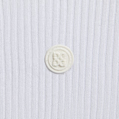 COTTON BLEND RIB KNIT FITTED TOP