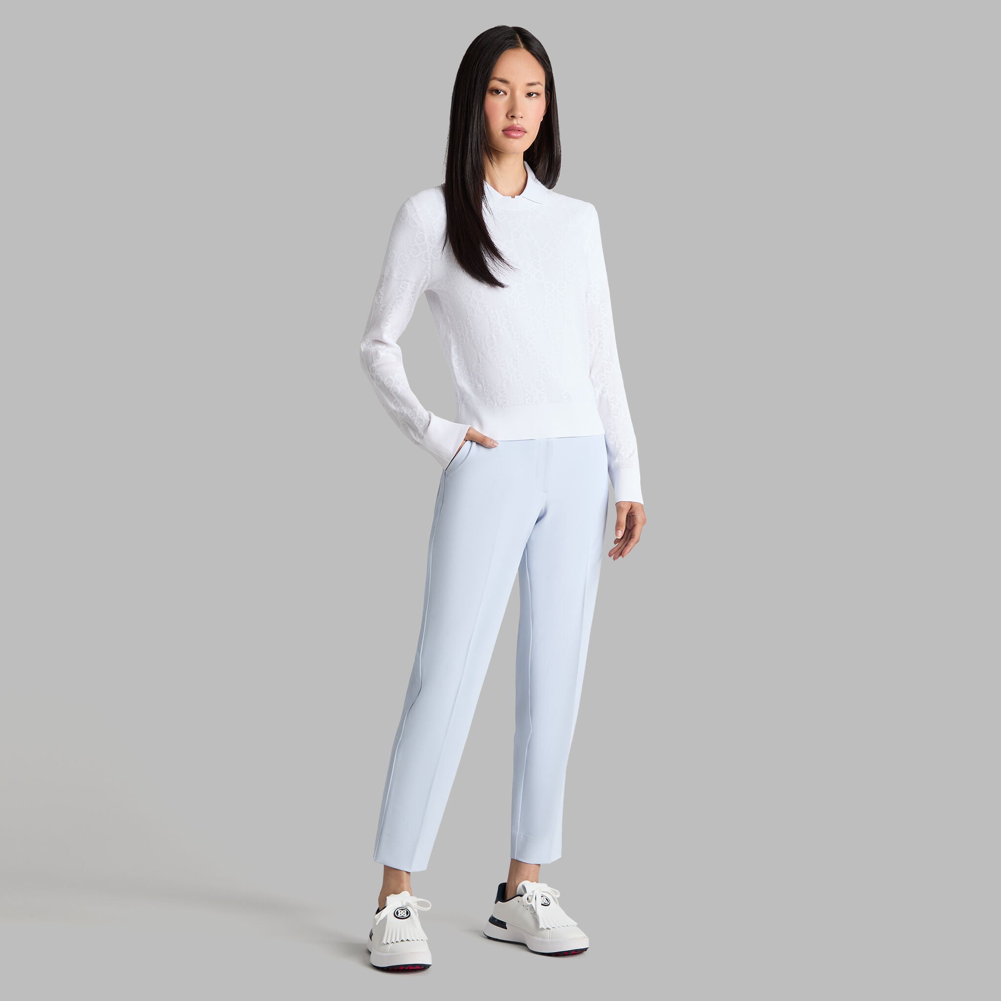 POINTELLE G CREWNECK SWEATER