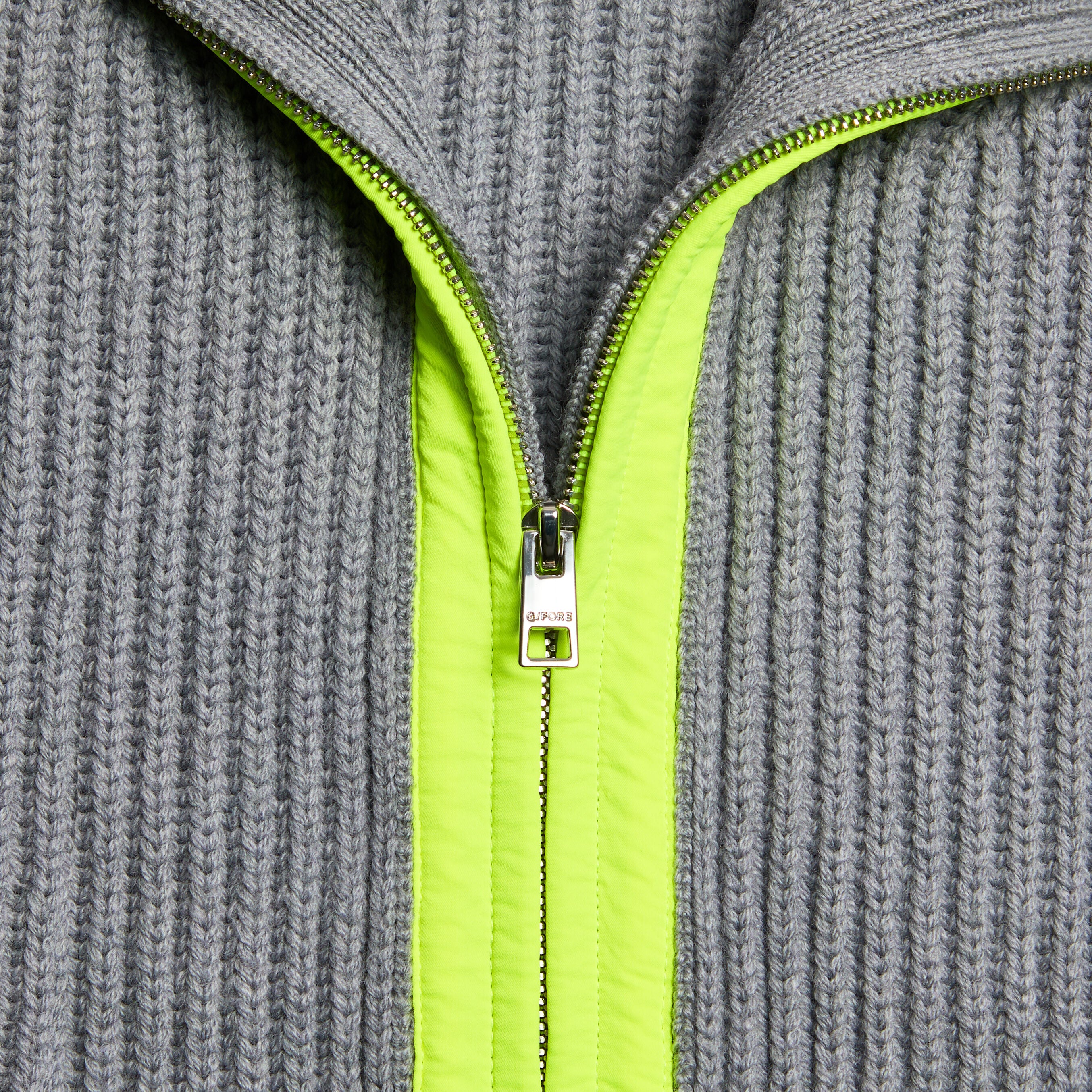 FUNNEL NECK MERINO WOOL SWEATER JACKET