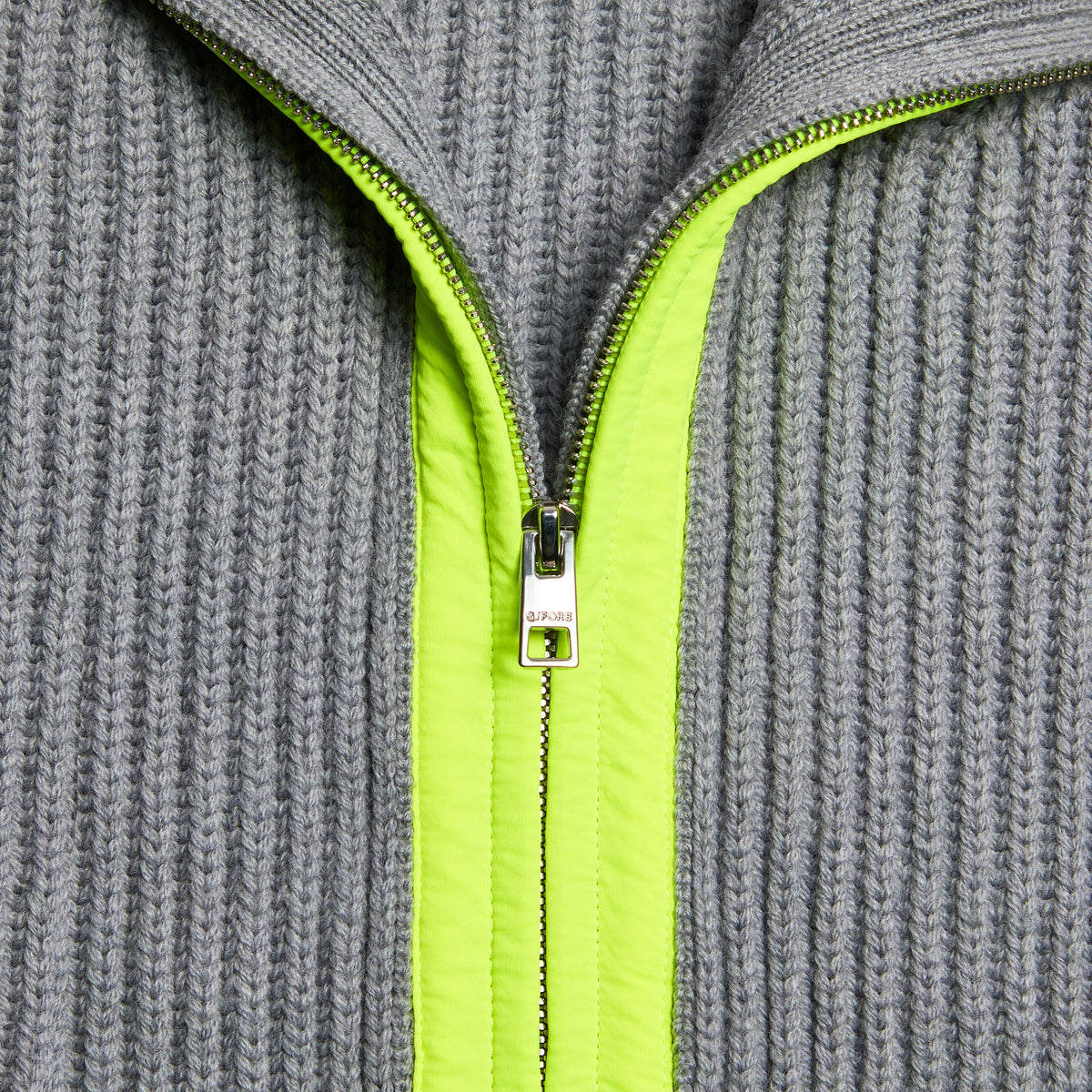 FUNNEL NECK MERINO WOOL SWEATER JACKET