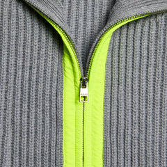 FUNNEL NECK MERINO WOOL SWEATER JACKET
