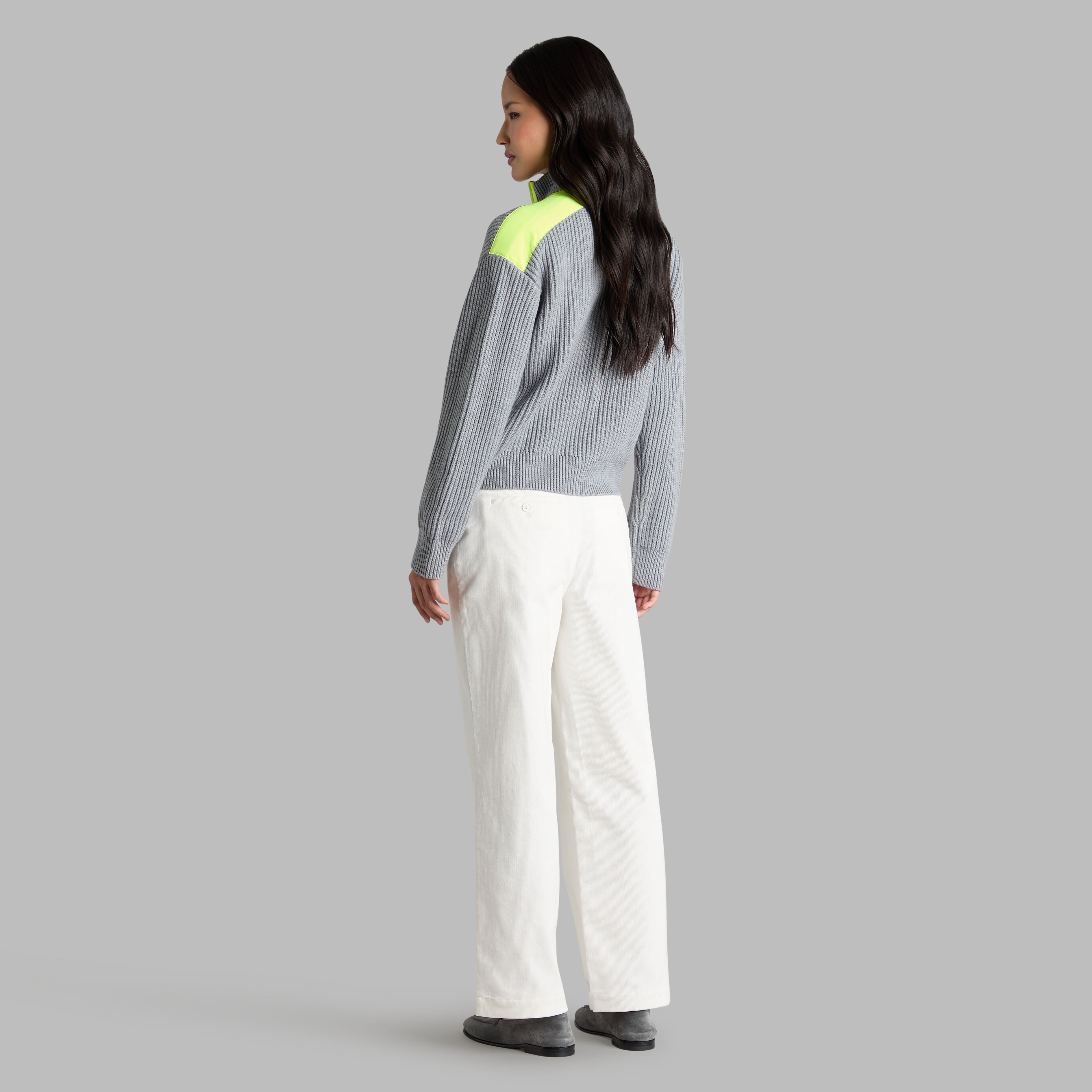 FUNNEL NECK MERINO WOOL SWEATER JACKET