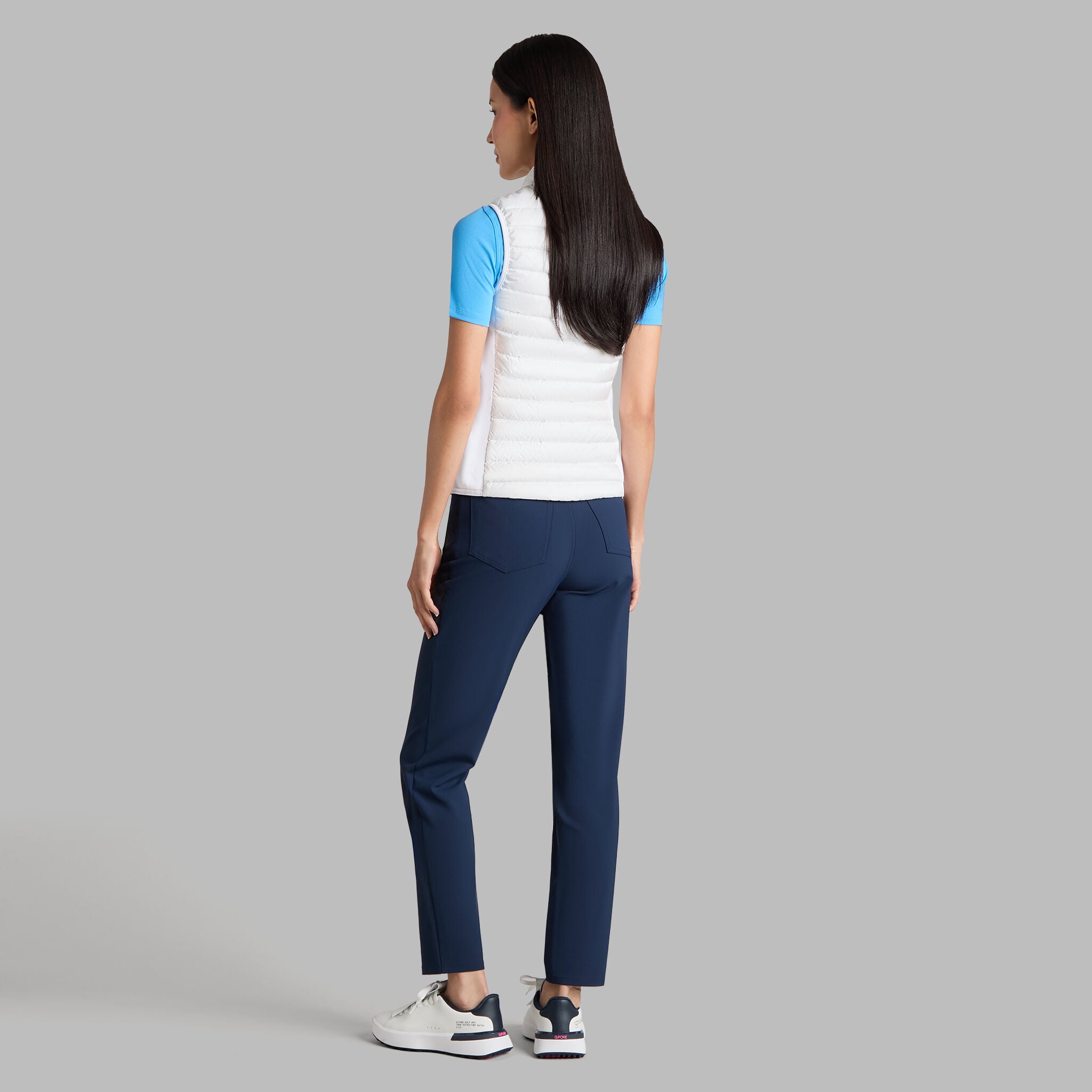 V-DOWN QUILTED STRETCH TECH INTERLOCK VEST