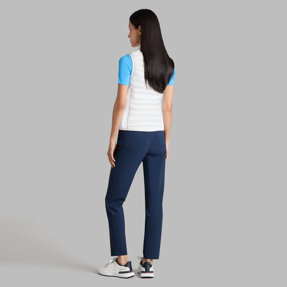 V-DOWN QUILTED STRETCH TECH INTERLOCK VEST
