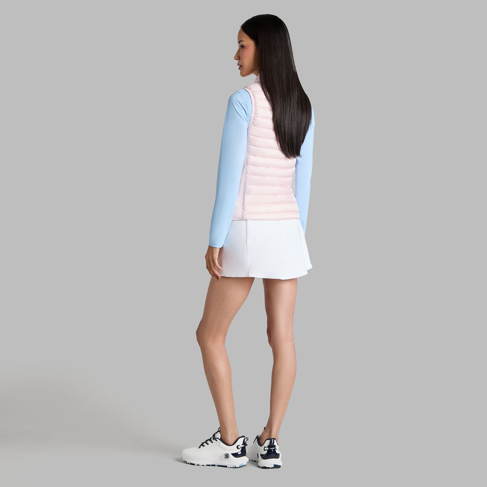 V-DOWN QUILTED STRETCH TECH INTERLOCK VEST