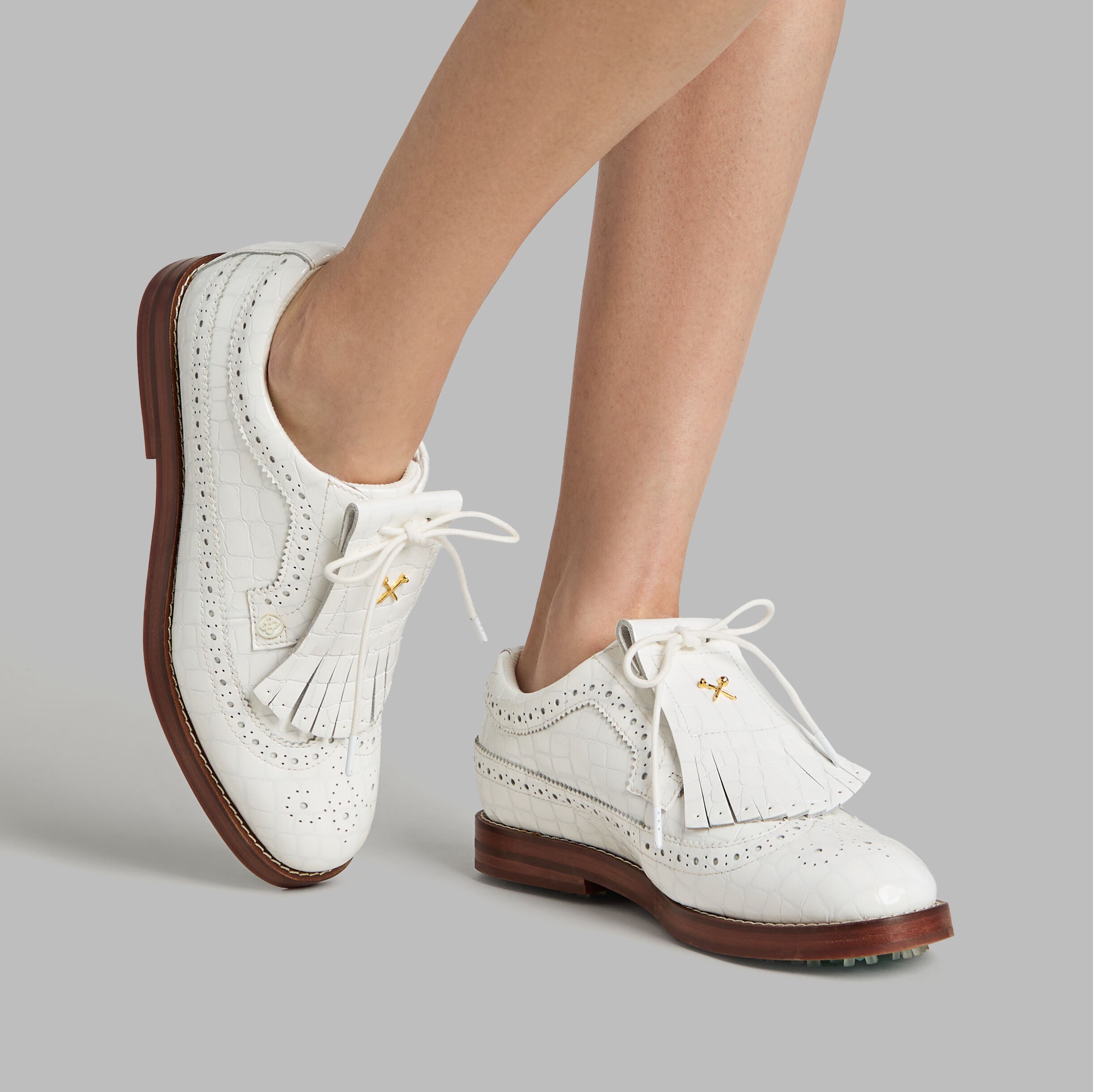 LTD RELEASE GALLIVANTER CROC-EMBOSSED LEATHER LUXE SOLE GOLF SHOE