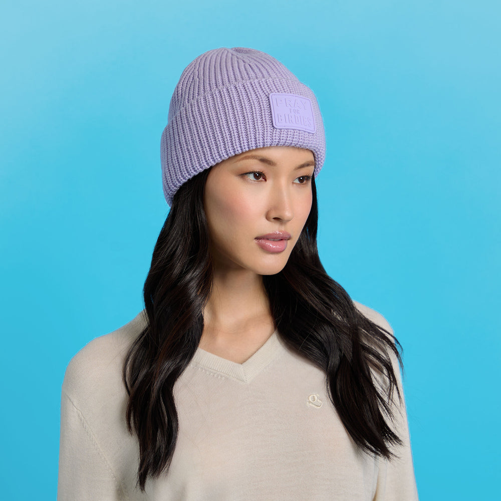 PRAY FOR BIRDIES WOOL CASHMERE BEANIE