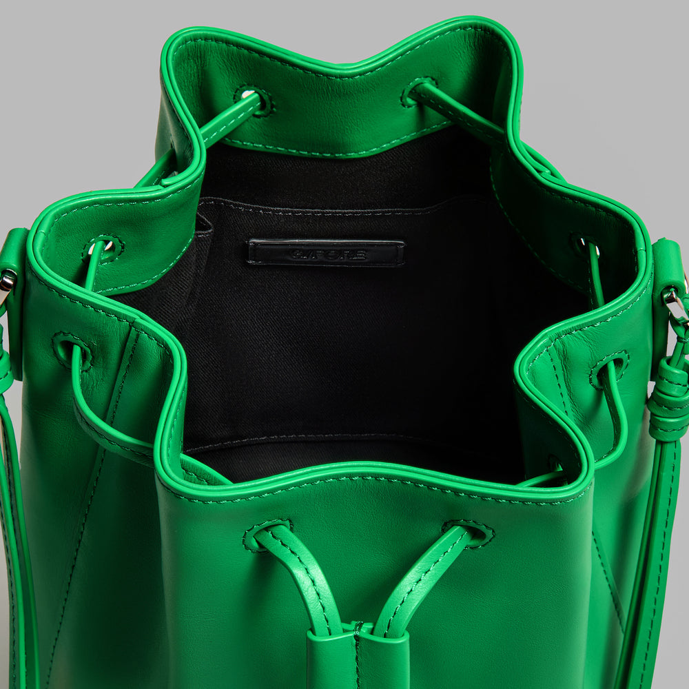 LEATHER CART BUCKET BAG