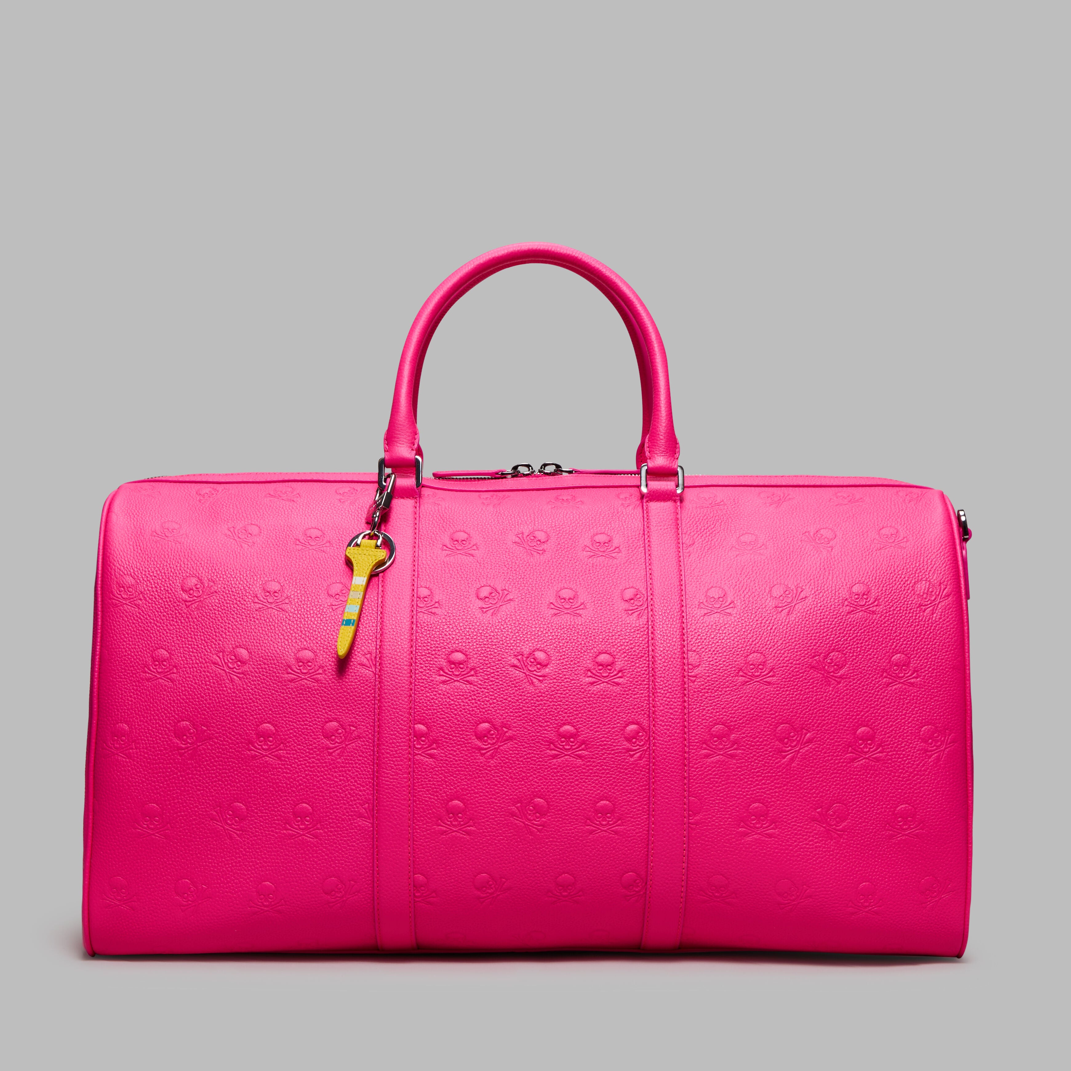 EMBOSSED SKULL & TEES LEATHER WEEKENDER