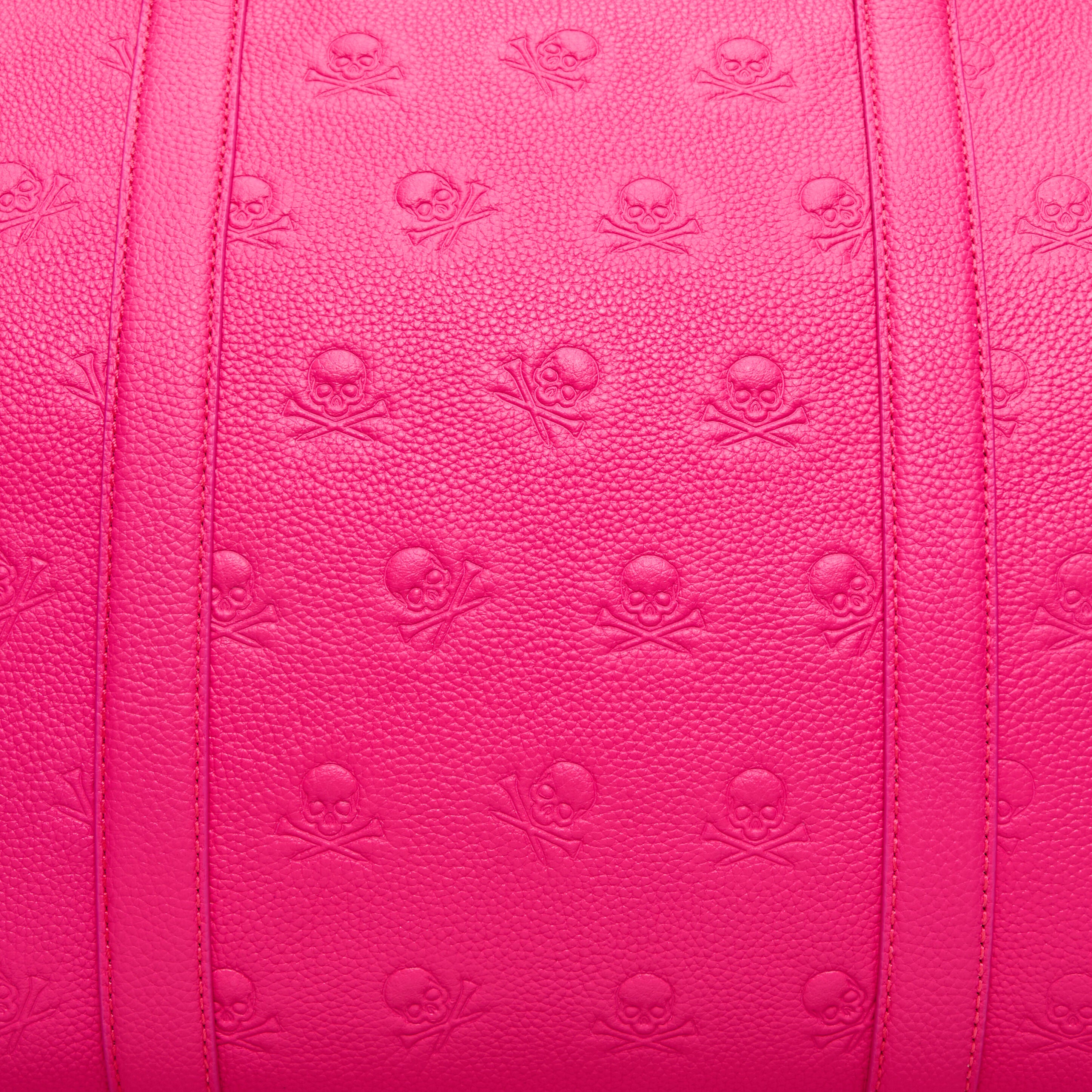 EMBOSSED SKULL & TEES LEATHER WEEKENDER