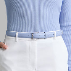 METAL TEES LEATHER BELT