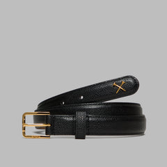 METAL TEES PEBBLE LEATHER BELT