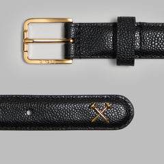 METAL TEES PEBBLE LEATHER BELT