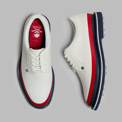 GALLIVANTER TUXEDO STRIPE LEATHER GOLF SHOE