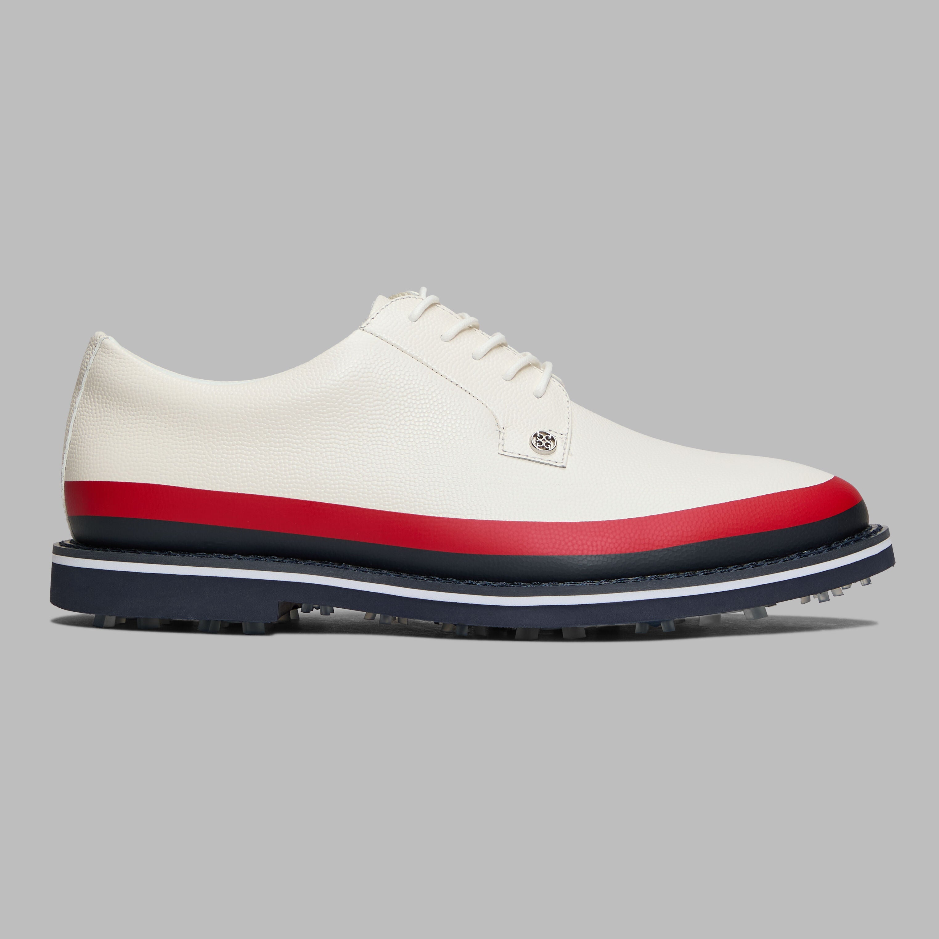 GALLIVANTER TUXEDO STRIPE LEATHER GOLF SHOE