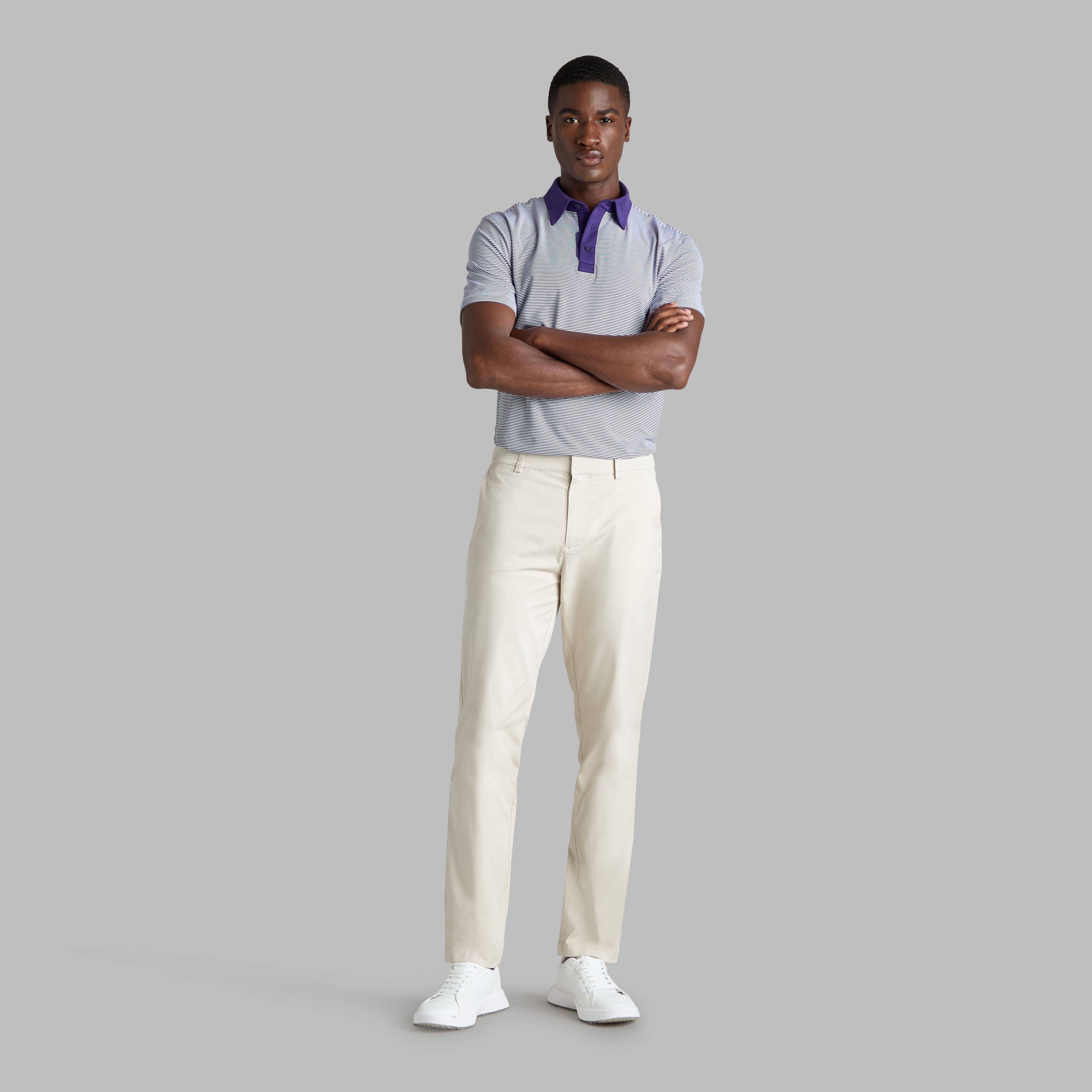 FEEDER STRIPE FINE TECH JERSEY POLO