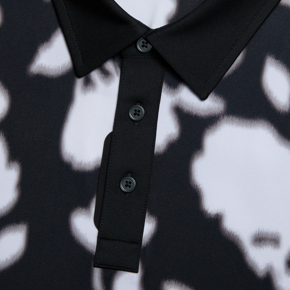 BLUR FLORAL TECH JERSEY POLO