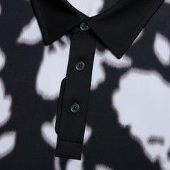 BLUR FLORAL TECH JERSEY POLO