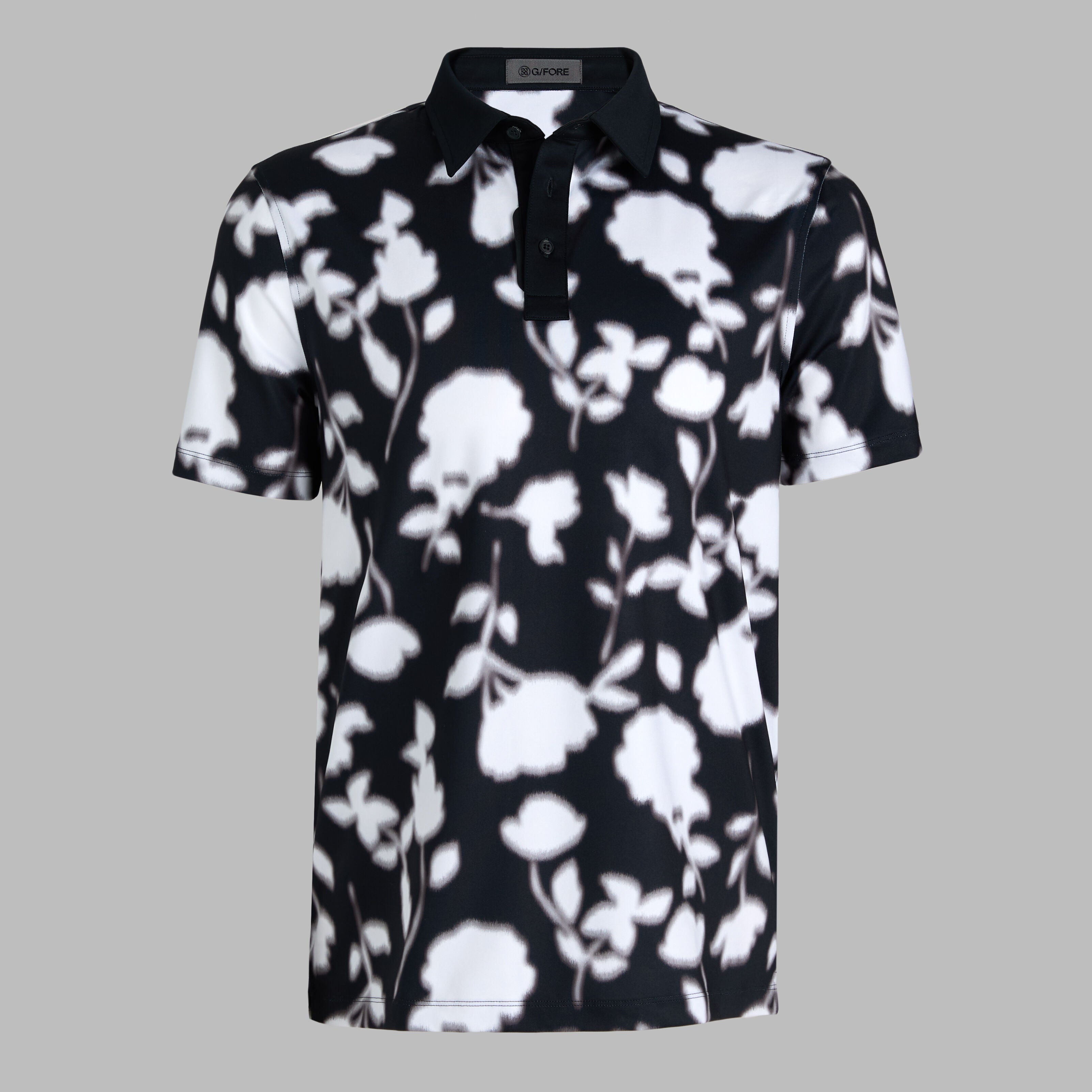 BLUR FLORAL TECH JERSEY POLO