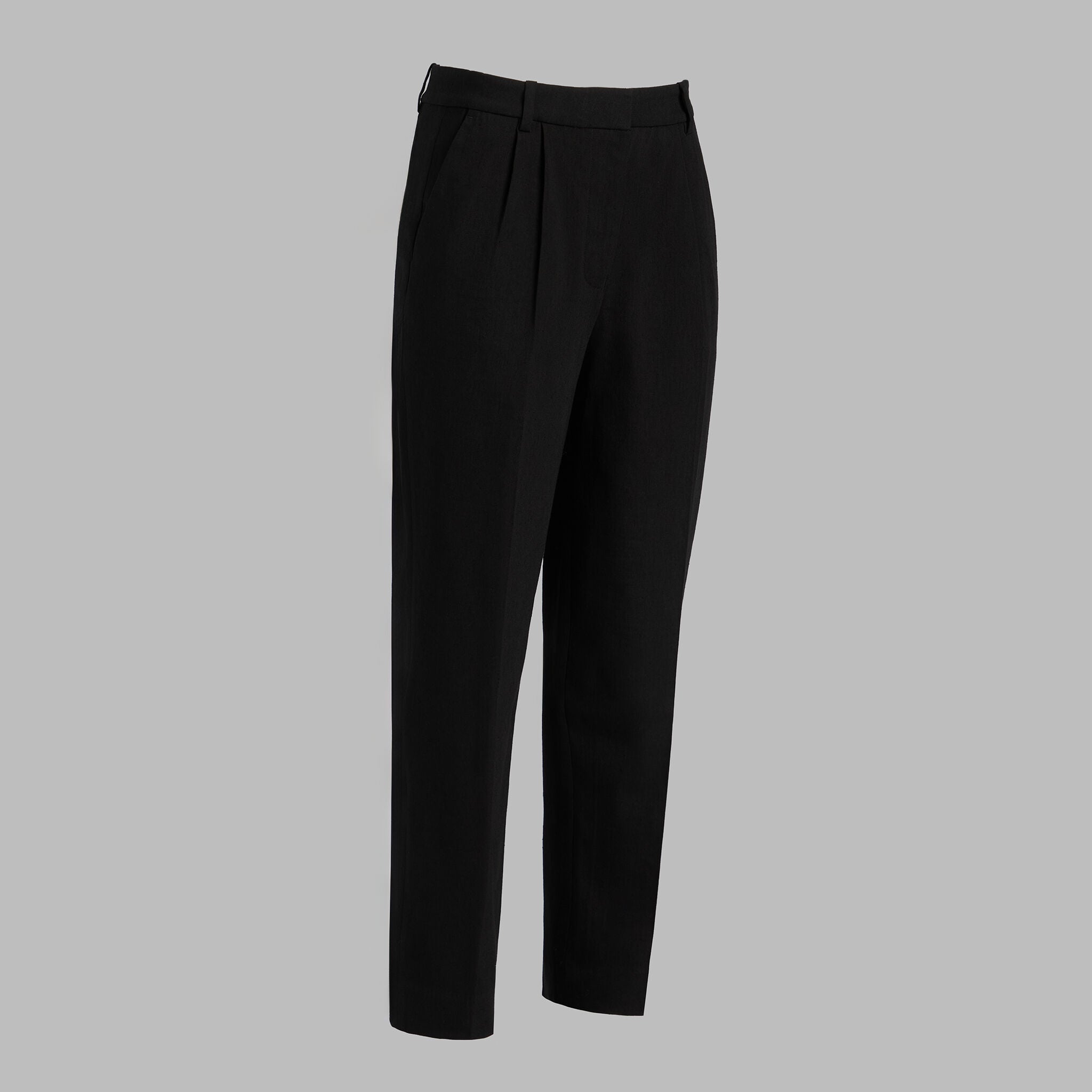 LTD RELEASE LINEN CROPPED PLEATED TROUSER